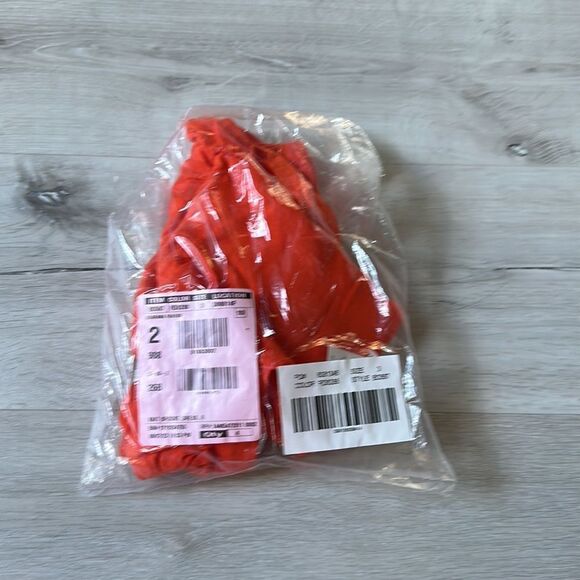 J. Crew Crewcuts Girls Knit Flutter‎ Sleeve Dress Sz3 Orange NWT IN PACKAGING - Picture 2 of 3